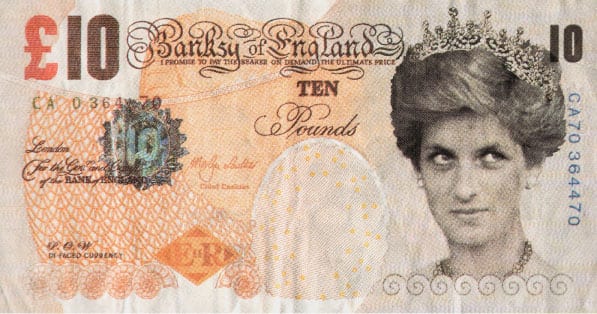 Di-faced Tenner by Banksy