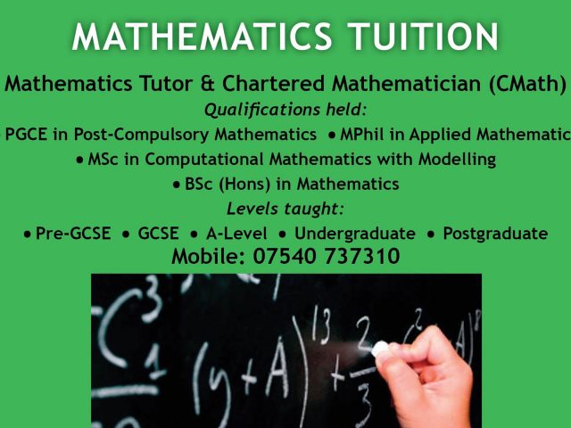 Chiswick Mathematics Tutor And Chartered Mathematician