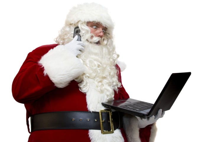 Father Christmas goes high-tech